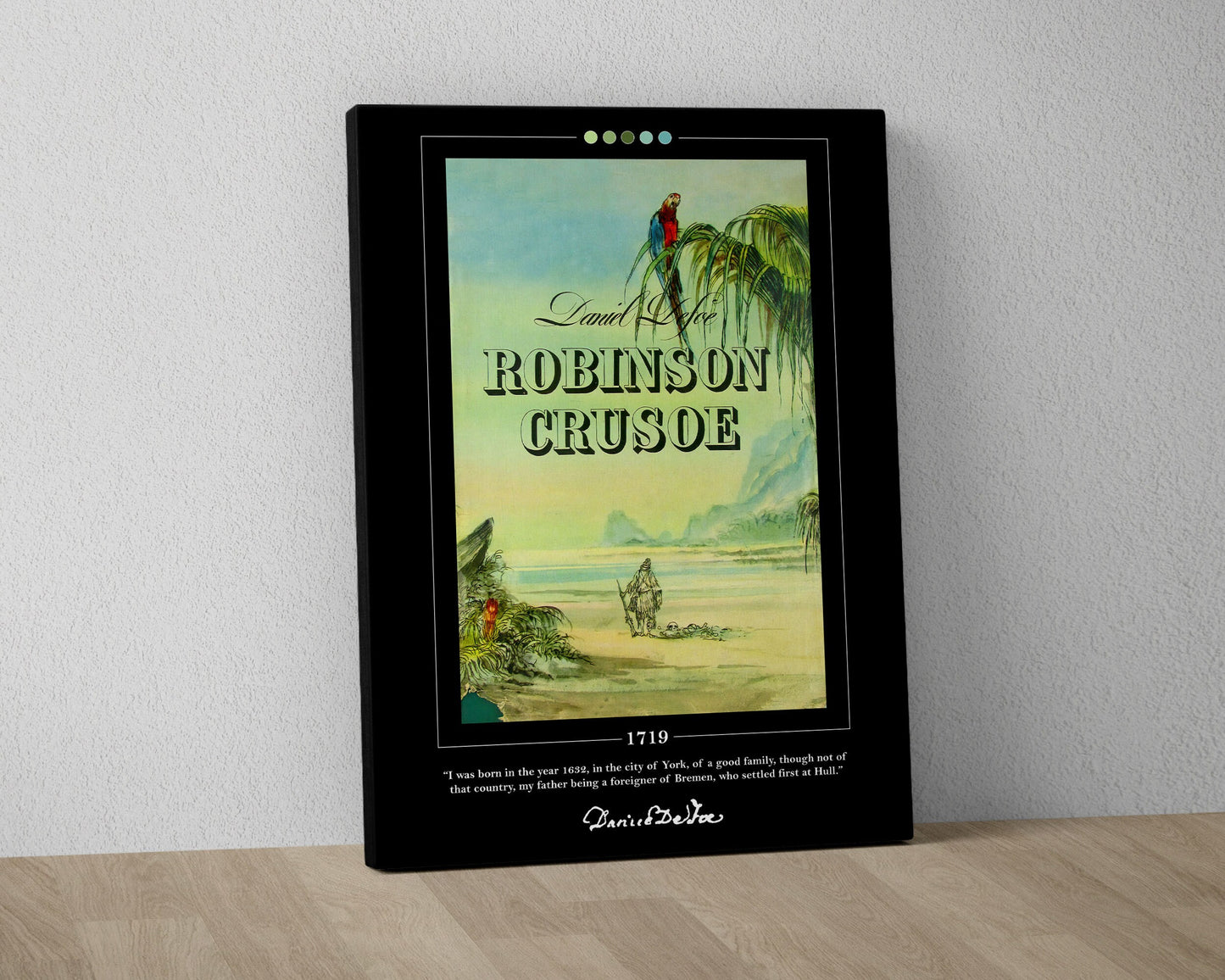 Robinson Crusoe Book Cover Poster | Daniel Defoe, Robinson Crusoe Poster, Robinson Crusoe Print, Book Posters, Canvas Wall Art, Book Art