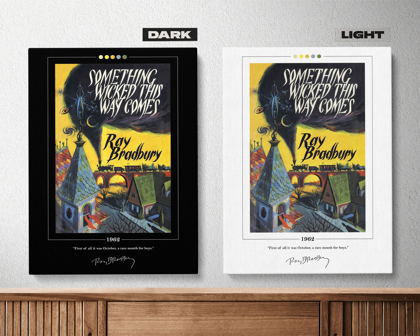 Something Wicked This Way Comes Book Cover Poster | Ray Bradbury, Something Wicked This Way Comes Poster, Book Posters, Canvas Wall Art
