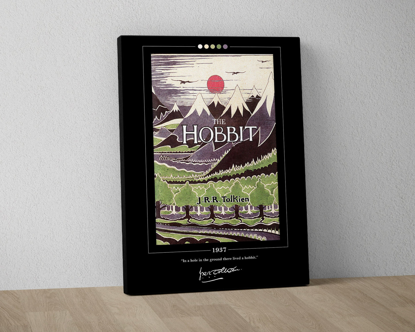 The Hobbit Book Cover Poster | J. R. R. Tolkien, The Hobbit Poster, The Hobbit Print, Book Posters, Canvas Wall Art, Book Lover Gift