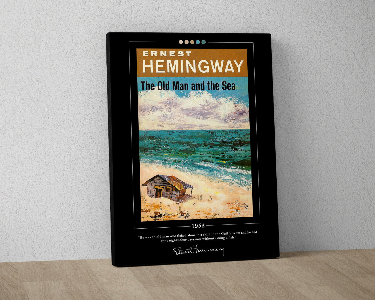 The Old Man and the Sea Book Cover Poster | Ernest Hemingway, The Old Man and the Sea Poster, Book Posters, Canvas Print, Book Lover Gift