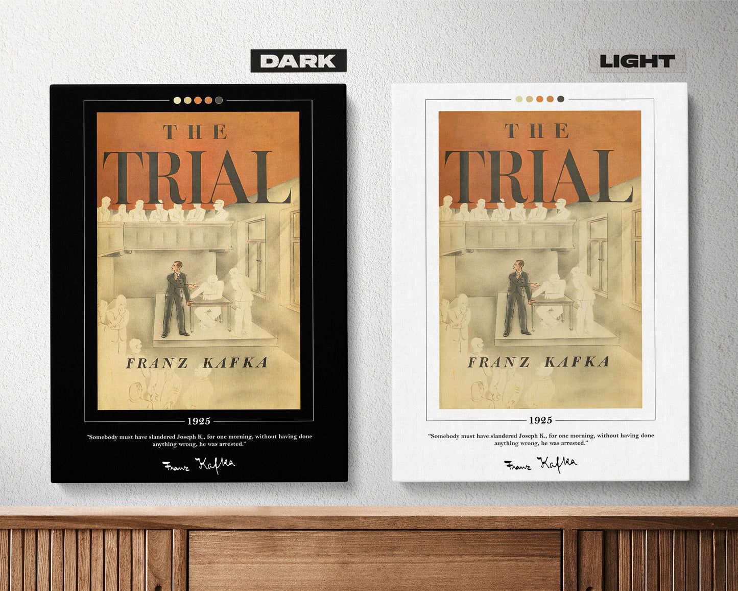 The Trial Book Cover Poster | Franz Kafka, The Trial Poster, The Trial Print, Book Posters, Book Art, Canvas Wall Art, Book Lover Gift