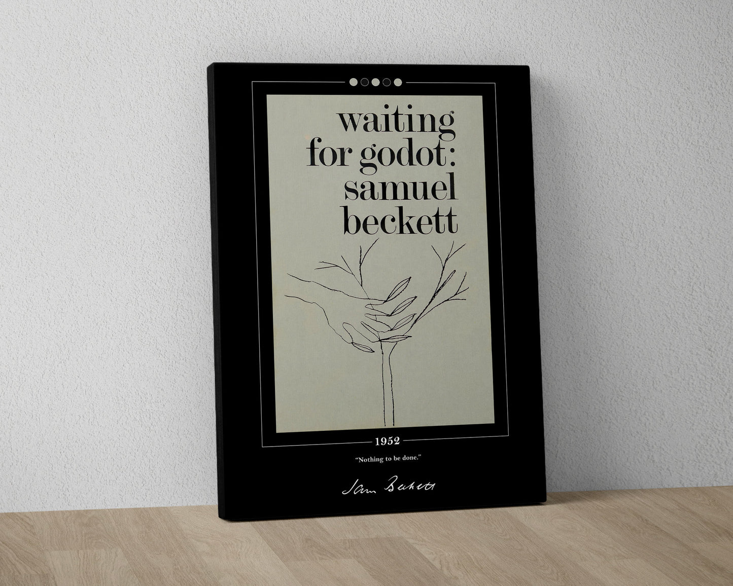 Waiting for Godot Book Cover Poster | Samuel Beckett, Waiting for Godot Poster, Waiting for Godot Print, Book Posters, Canvas Wall Art