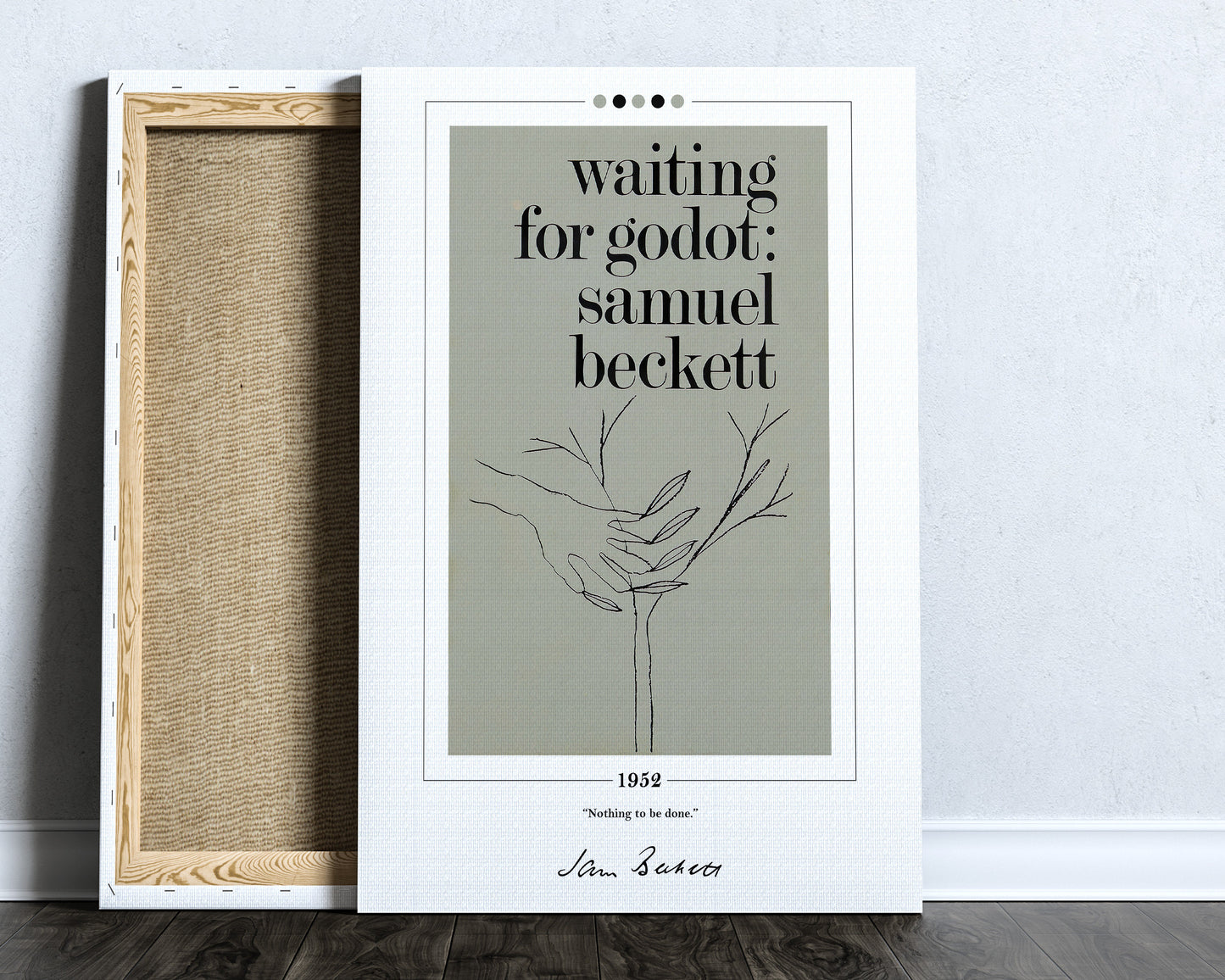 Waiting for Godot Book Cover Poster | Samuel Beckett, Waiting for Godot Poster, Waiting for Godot Print, Book Posters, Canvas Wall Art