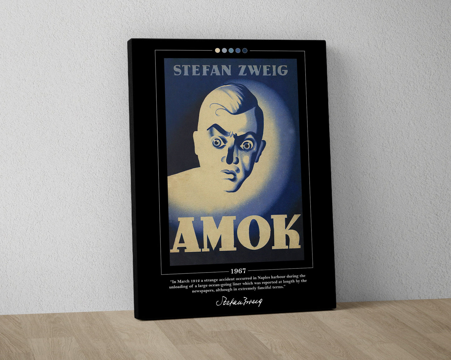 Amok Book Cover Poster | Stefan Zweig, Amok Poster, Amok Print, Book Posters, Book Prints, Book Art, Canvas Wall Art, Book Lover Gift