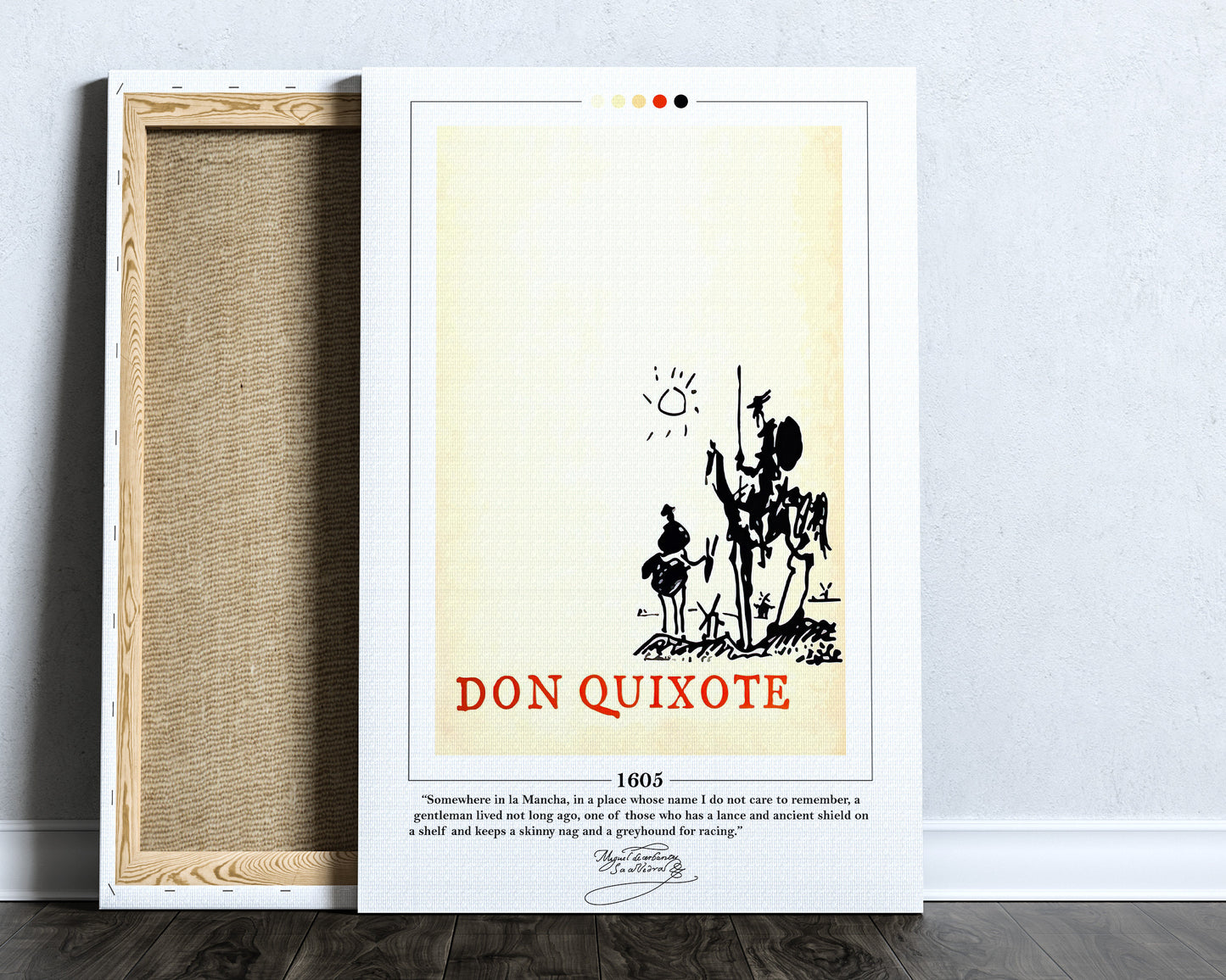 Don Quixote Book Cover Poster | Miguel de Cervantes, Don Quixote Poster, Don Quixote Print, Book Posters, Canvas Wall Art, Book Lover Gift
