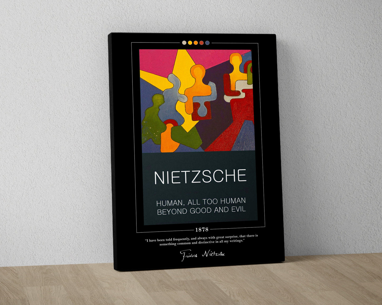 Human All Too Human and Beyond Good and Evil Book Cover Poster | Friedrich Nietzsche, Book Posters, Book Art, Canvas Print, Book Lover Gift