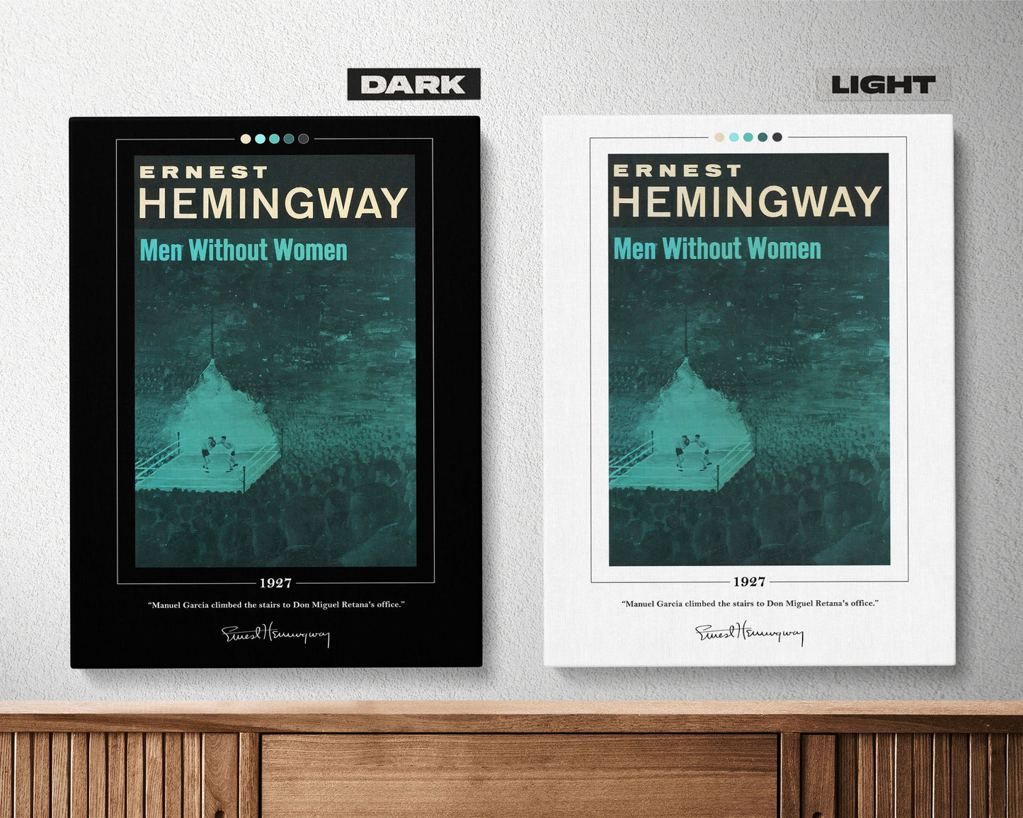 Men Without Women Book Cover Poster | Ernest Hemingway, Men Without Women Poster, Book Posters, Book Art, Canvas Wall Art, Book Lover Gift