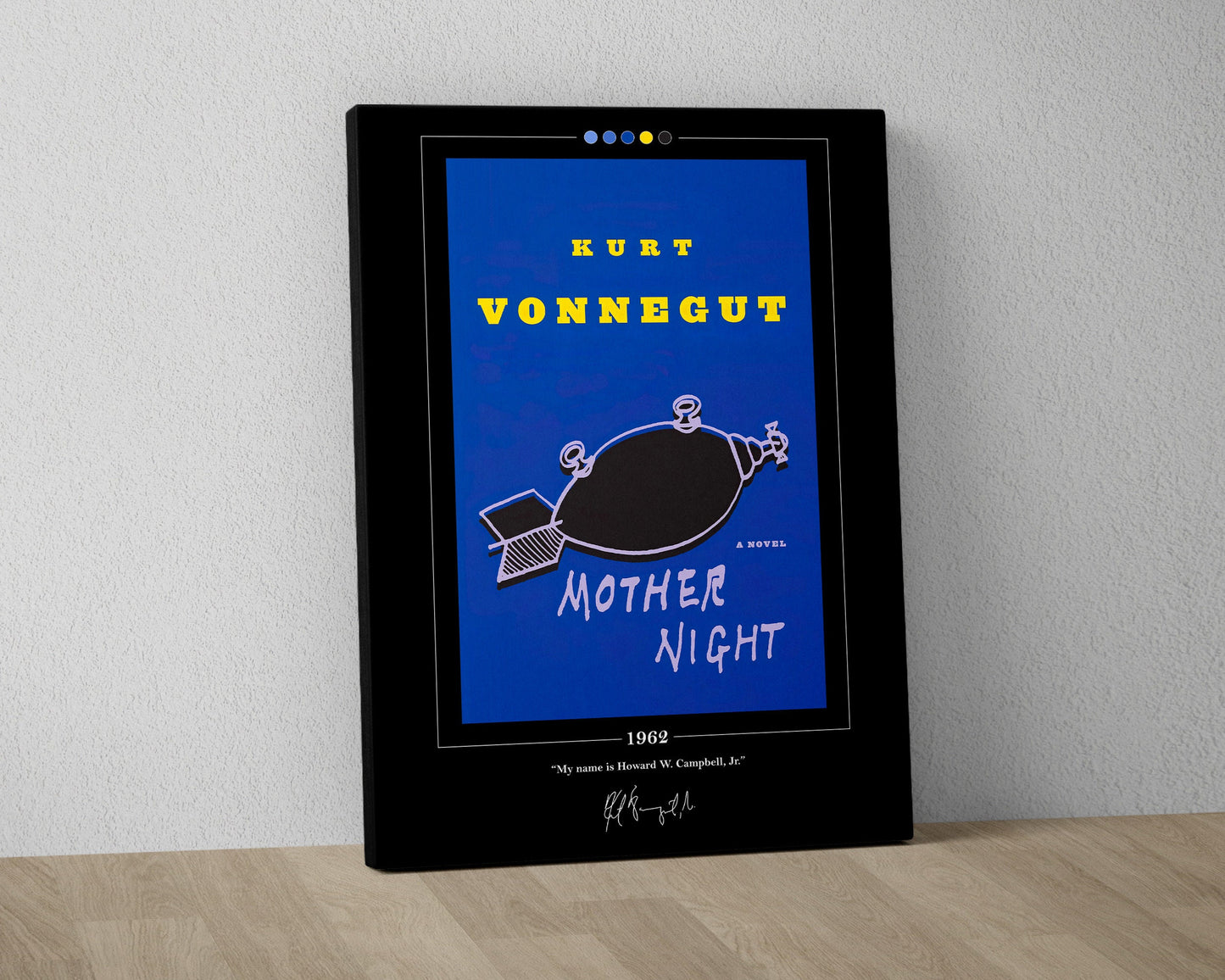 Mother Night Book Cover Poster | Kurt Vonnegut, Mother Night Poster, Mother Night Print, Book Posters, Canvas Wall Art, Book Lover Gift