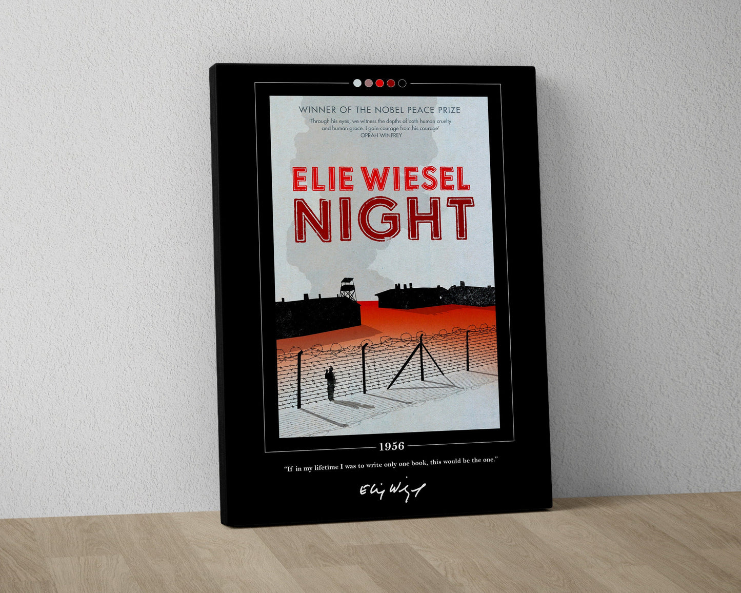 Night Book Cover Poster | Elie Wiesel, Night Poster, Night Print, Book Posters, Book Art, Canvas Wall Art, Book Art, Book Lover Gift