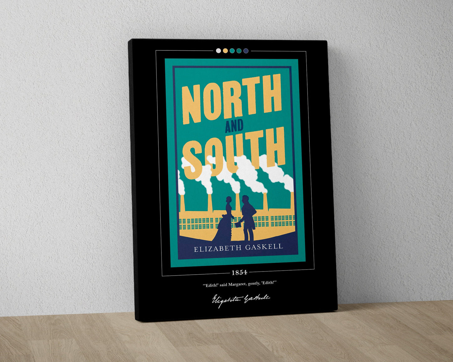 North and South Book Cover Poster | Elizabeth Gaskell, North and South Poster, North and South Print, Book Poster, Book Art, Book Lover Gift