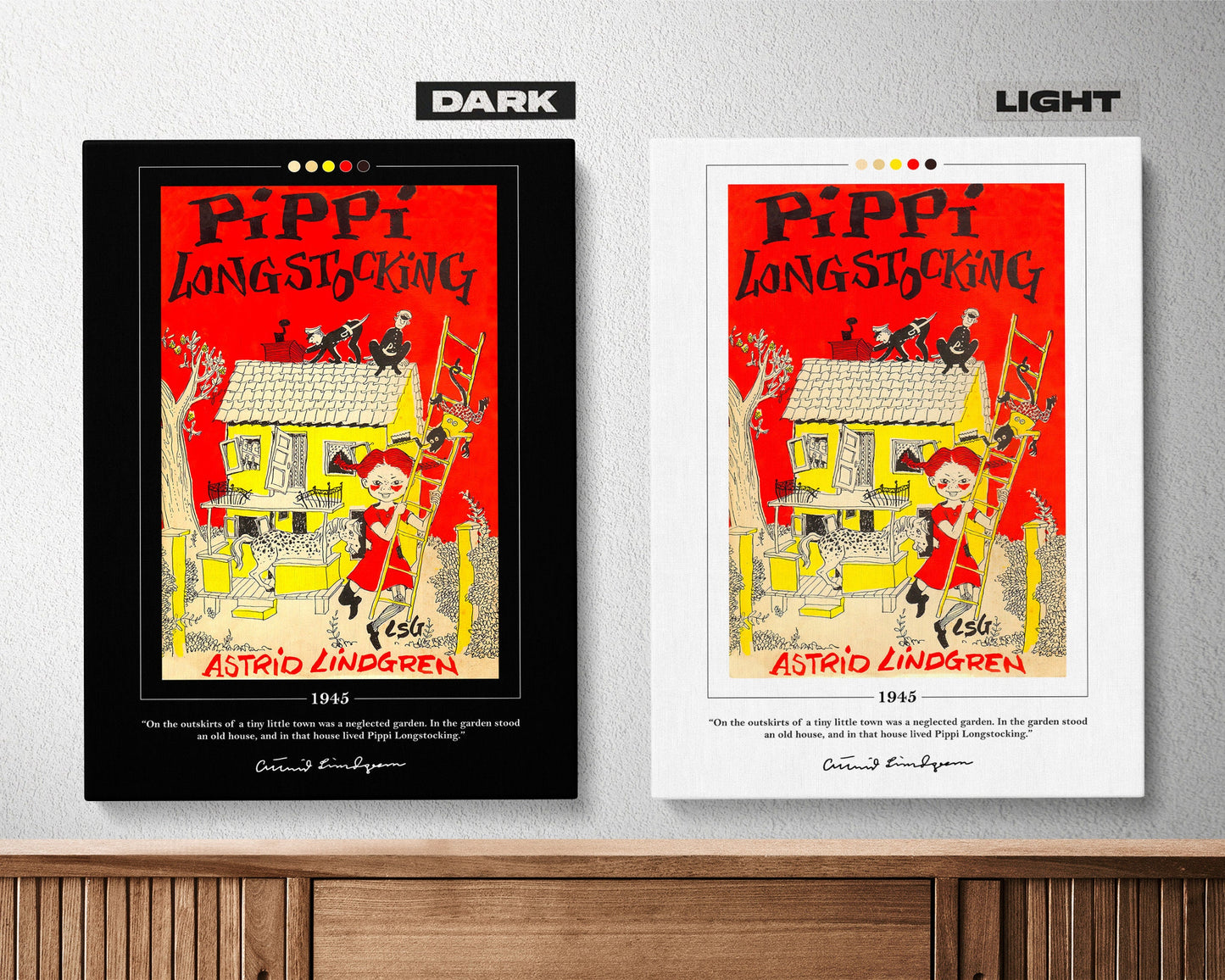 Pippi Longstocking Book Cover Poster | Astrid Lindgren, Pippi Longstocking Poster, Pippi Longstocking Print, Book Posters, Book Lover Gift