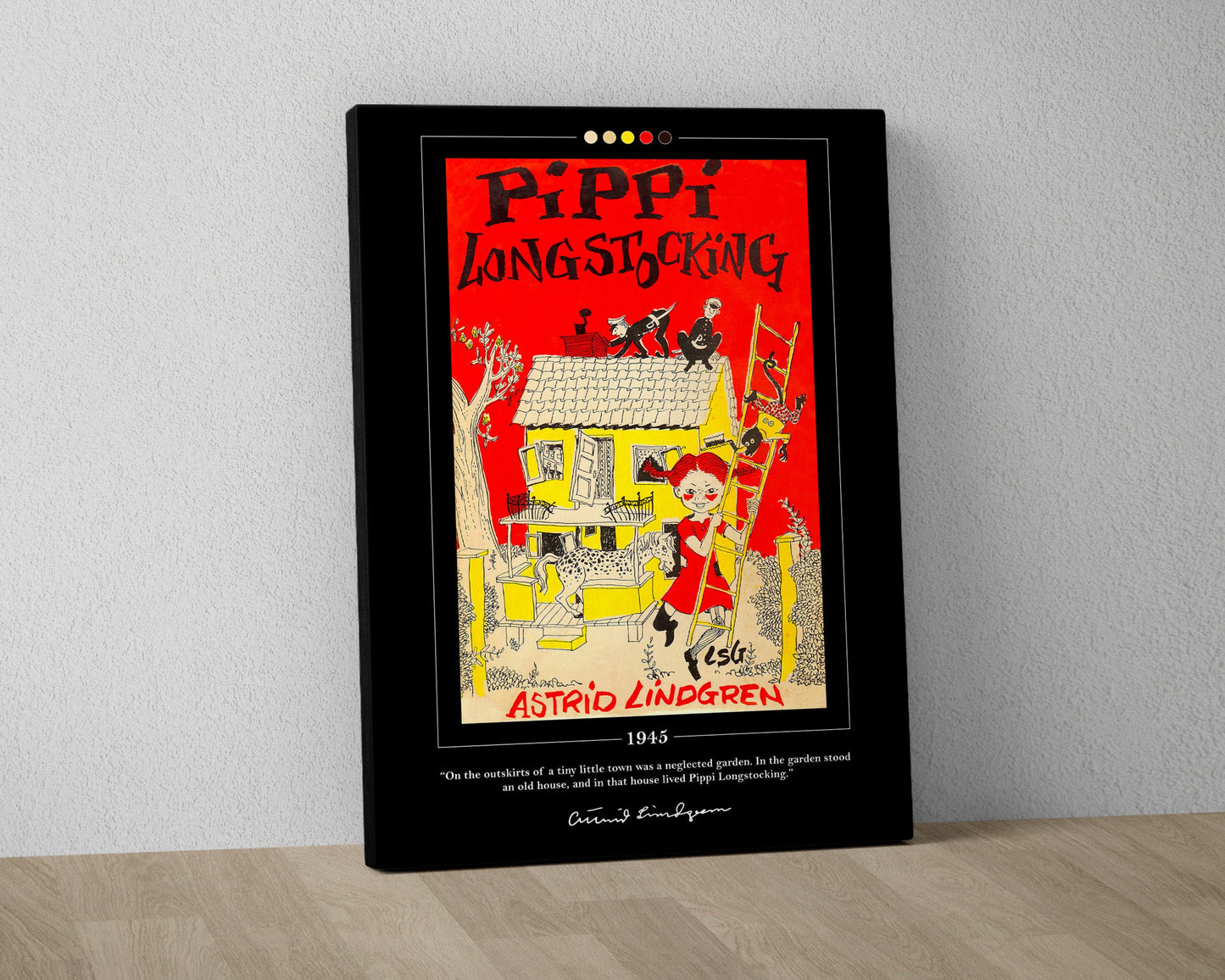 Pippi Longstocking Book Cover Poster | Astrid Lindgren, Pippi Longstocking Poster, Pippi Longstocking Print, Book Posters, Book Lover Gift