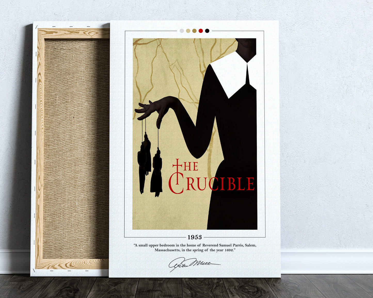 The Crucible Book Cover Poster | Arthur Miller, The Crucible Poster, The Crucible Print, Book Posters, Book Art, Book Lover Gift