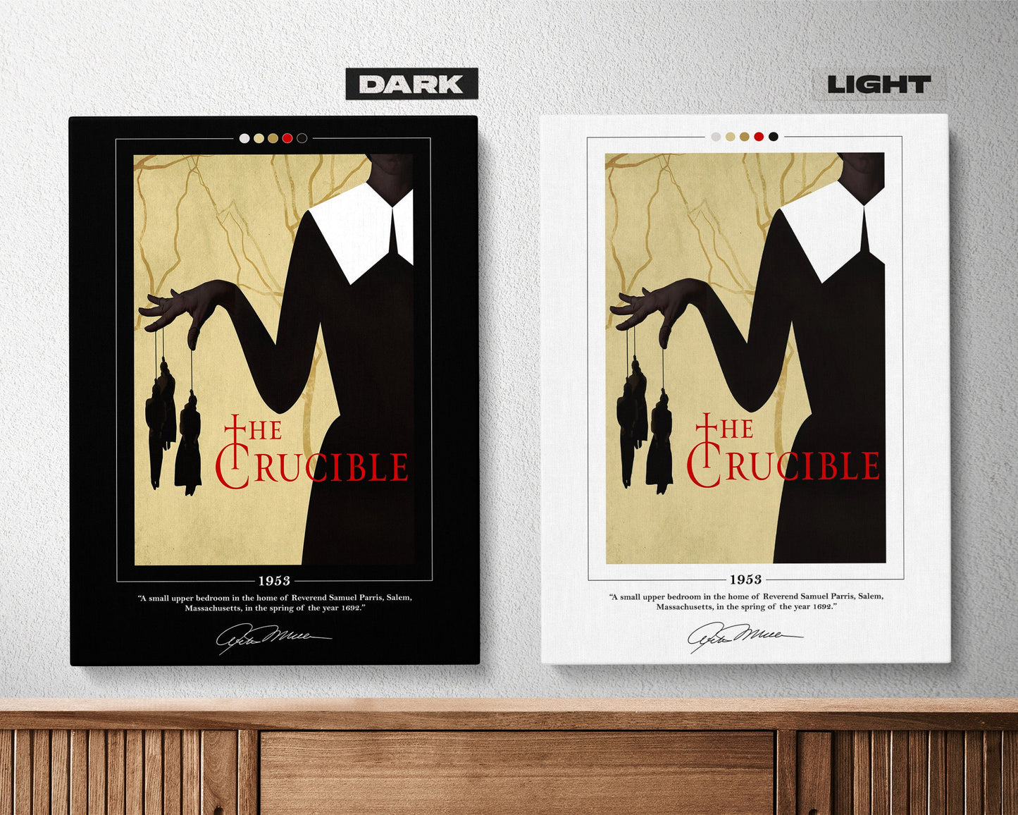 The Crucible Book Cover Poster | Arthur Miller, The Crucible Poster, The Crucible Print, Book Posters, Book Art, Book Lover Gift