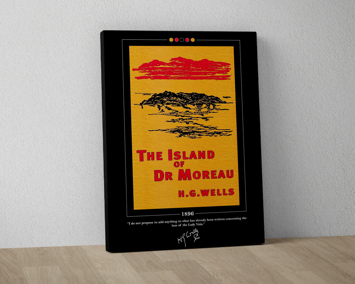 The Island of Dr Moreau Book Cover Poster | H. G. Wells, The Island of Dr Moreau Poster, Book Posters, Book Art, Book Lover Gift