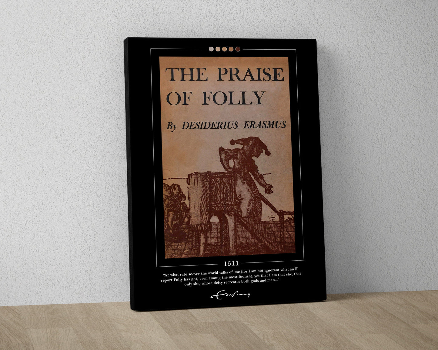 Praise of Folly Book Cover Poster | Desiderius Erasmus, Praise of Folly Poster, Praise of Folly Print, Book Posters, Book Lover Gift