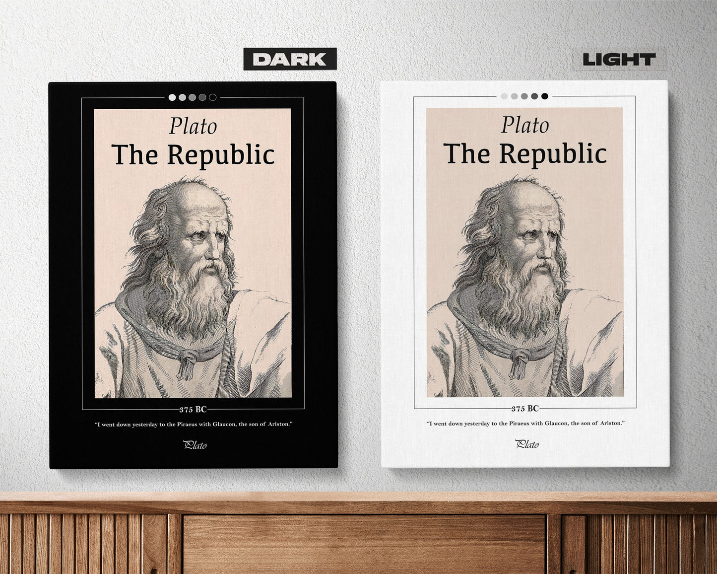 Republic Book Cover Poster | Plato, Republic Poster, Republic Print, Book Posters, Book Prints, Book Art, Canvas Wall Art, Book Lover Gift