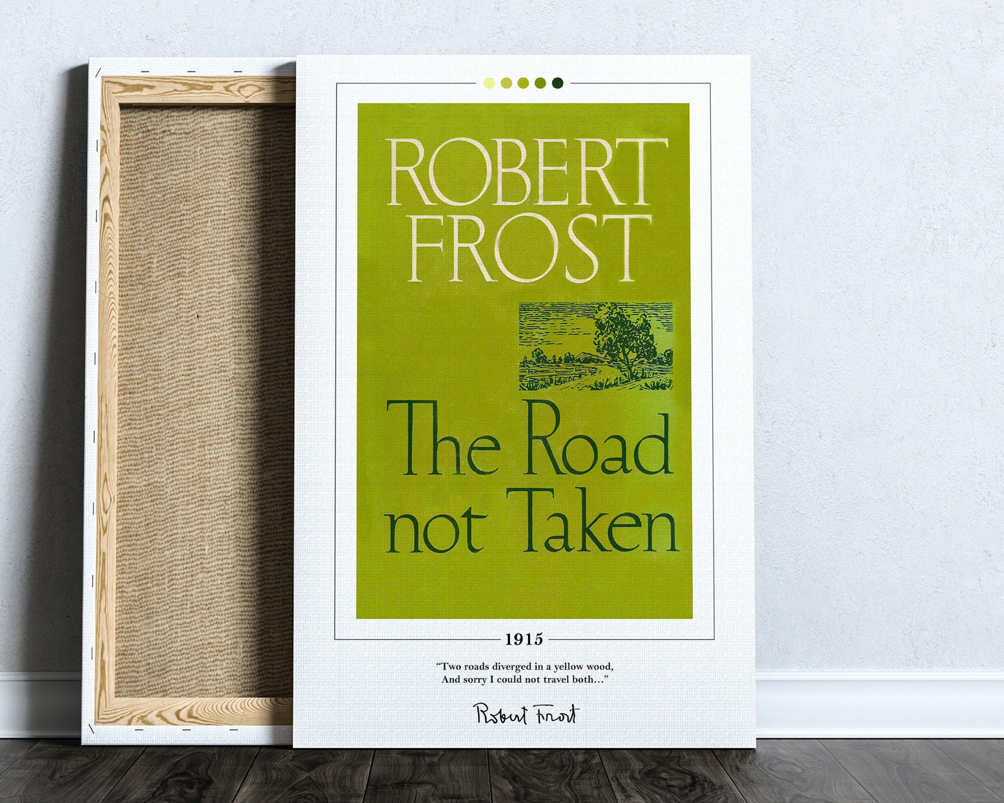 The Road Not Taken Book Cover Poster | Robert Frost, The Road Not Taken Poster, The Road Not Taken Print, Book Posters, Book Lover Gift