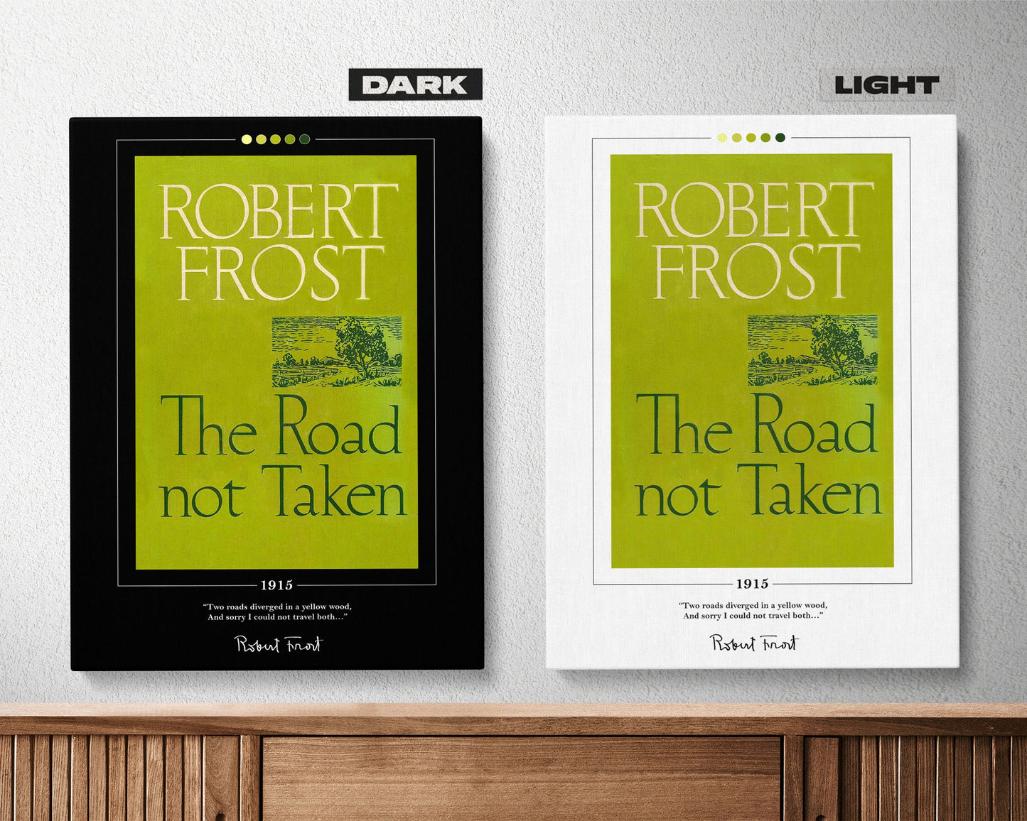 The Road Not Taken Book Cover Poster | Robert Frost, The Road Not Taken Poster, The Road Not Taken Print, Book Posters, Book Lover Gift