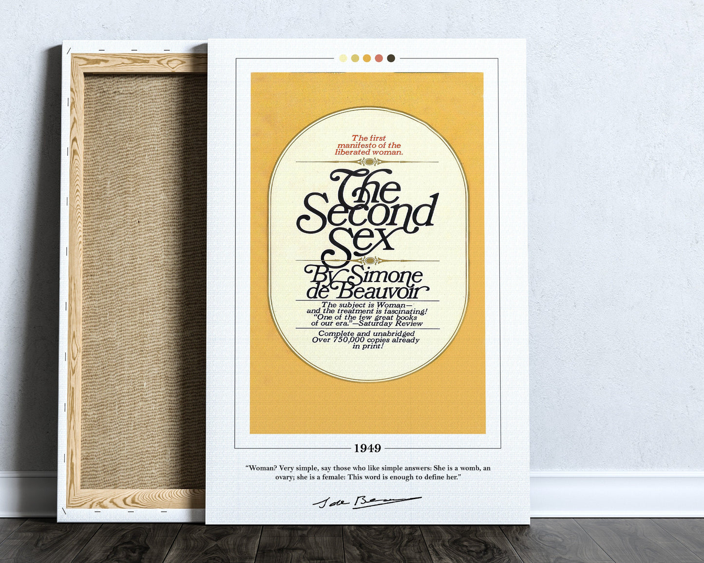 The Second Sex Book Cover Poster | Simone de Beauvoir, The Second Sex Poster, The Second Sex Print, Book Posters, Book Art, Book Lover Gift