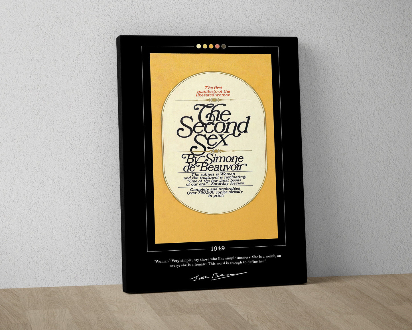 The Second Sex Book Cover Poster | Simone de Beauvoir, The Second Sex Poster, The Second Sex Print, Book Posters, Book Art, Book Lover Gift