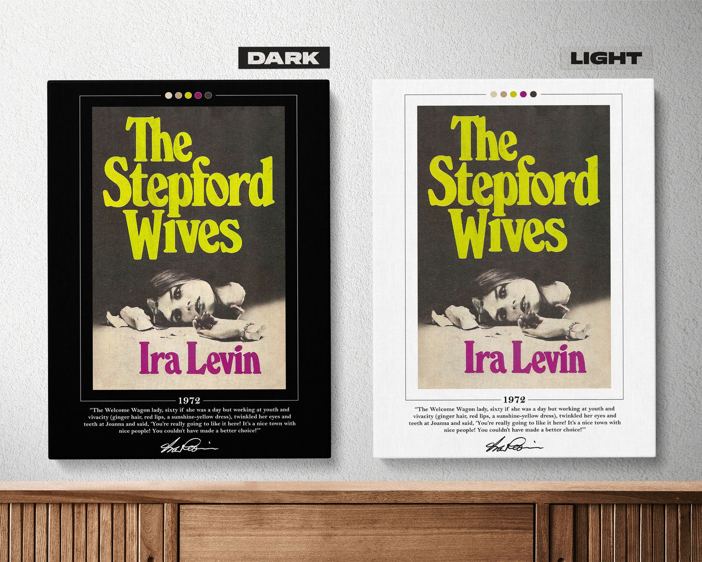 The Stepford Wives Book Cover Poster | Ira Levin, Stepford Wives Poster, Stepford Wives Print, Book Posters, Book Art, Book Lover Gift