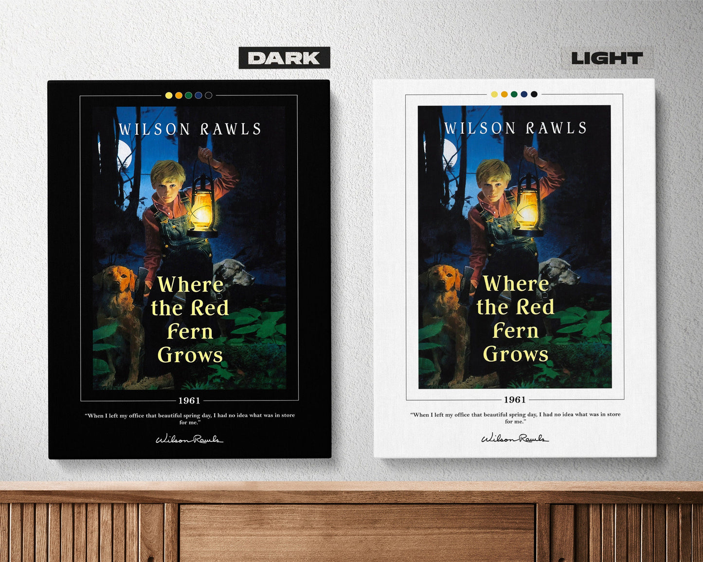 Where the Red Fern Grows Book Cover Poster | Wilson Rawls, Where the Red Fern Grows Poster, Book Posters, Book Art, Book Lover Gift