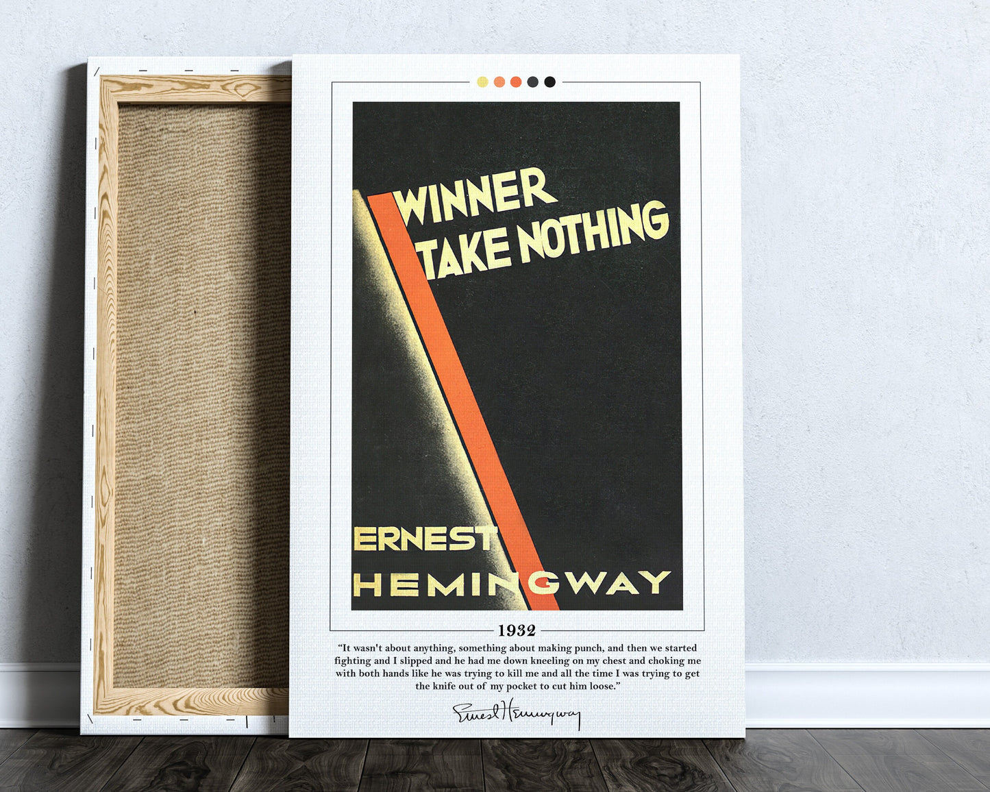 Winner Take Nothing Book Cover Poster | Ernest Hemingway, Winner Take Nothing Poster, Book Posters, Book Prints, Book Art, Book Lover Gift