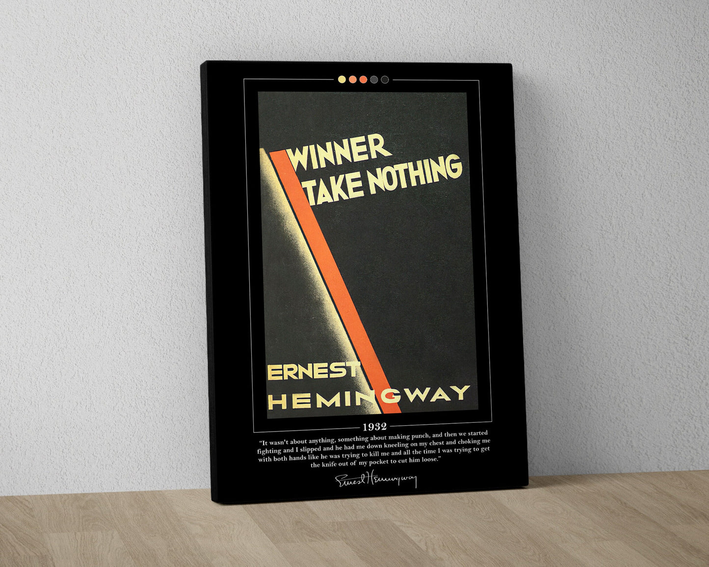 Winner Take Nothing Book Cover Poster | Ernest Hemingway, Winner Take Nothing Poster, Book Posters, Book Prints, Book Art, Book Lover Gift