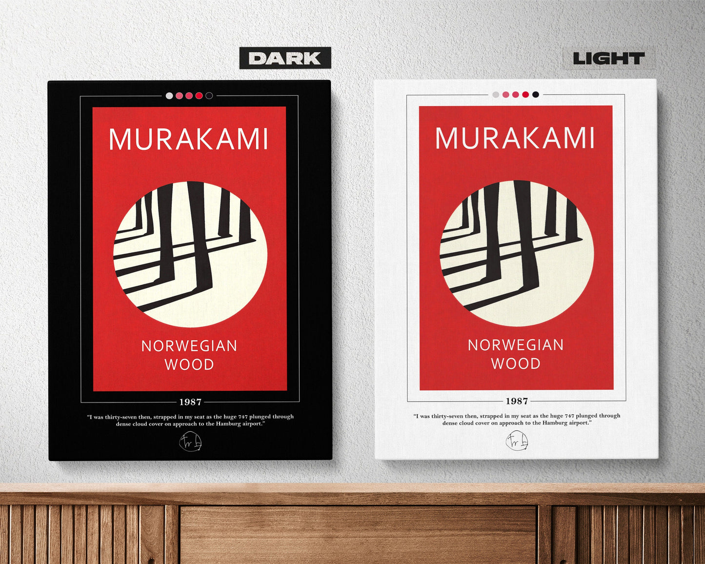 Norwegian Wood Book Cover Poster | Haruki Murakami, Norwegian Wood Poster, Book Posters, Book Art, Canvas Wall Art, Book Lover Gift