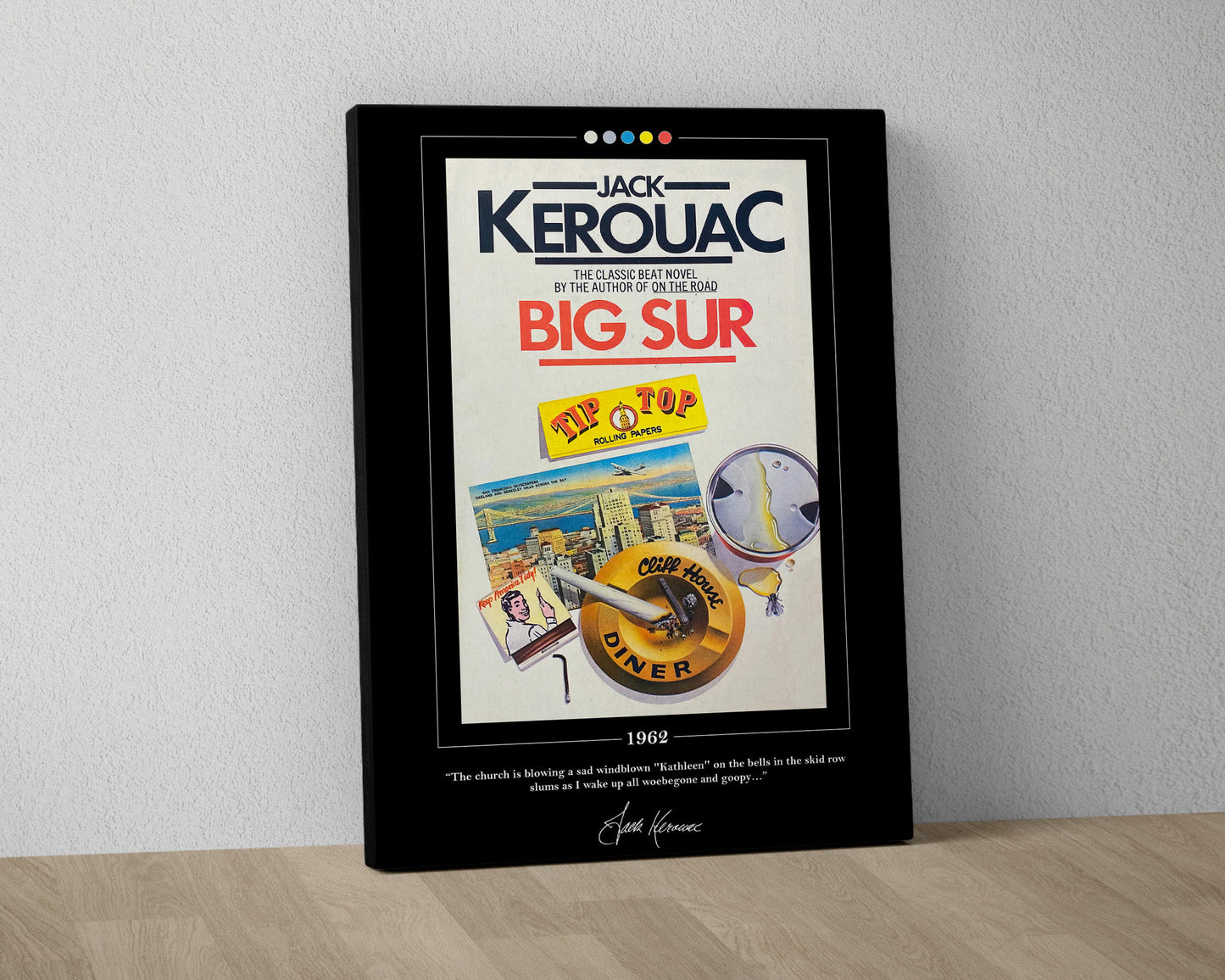 Big Sur Book Cover Poster | Jack Kerouac, Big Sur Poster, Big Sur Print, Book Posters, Canvas Wall Art, Book Art, Book Lover Gift