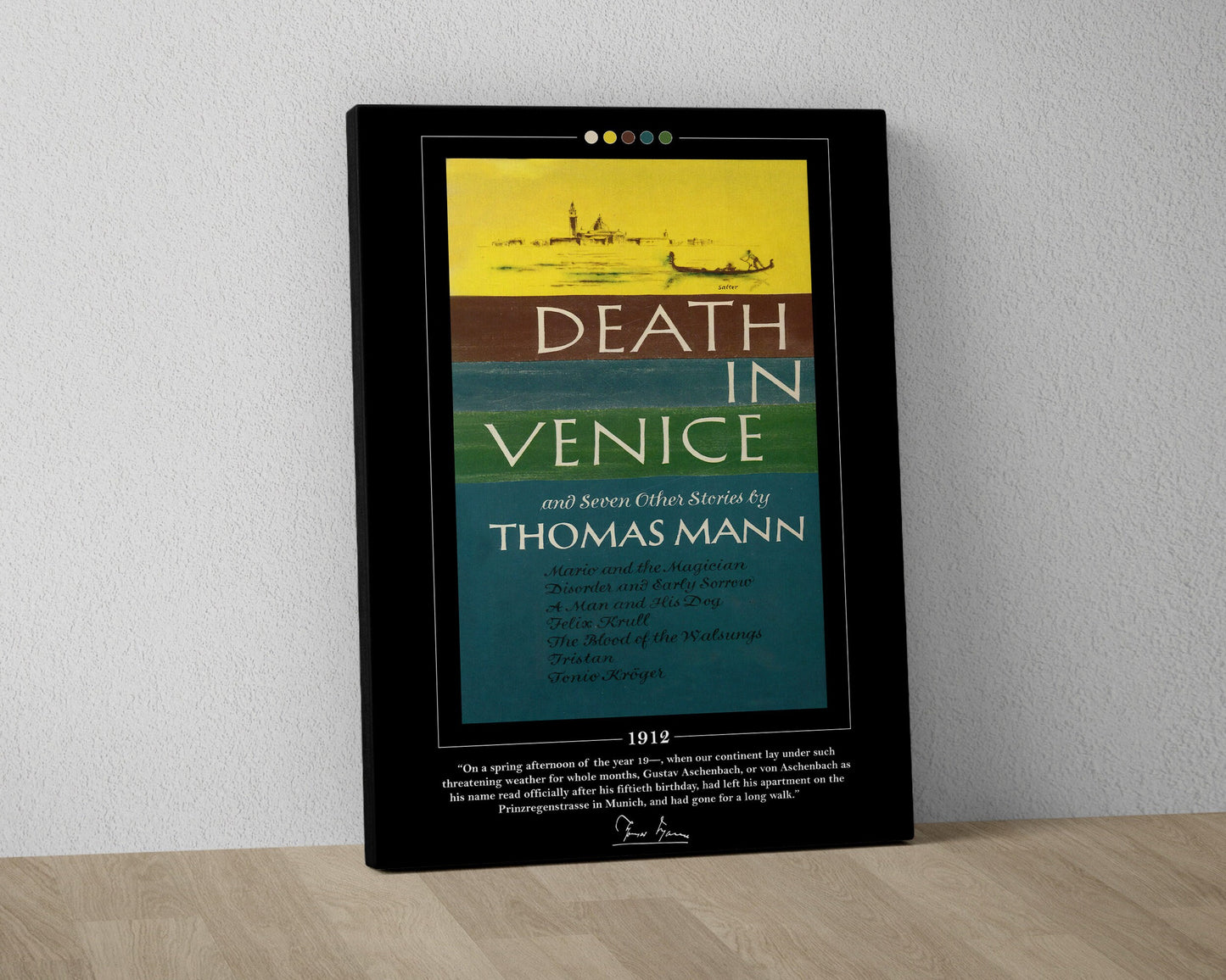 Death in Venice Book Cover Poster | Thomas Mann, Death in Venice Poster, Death in Venice Print, Book Posters, Canvas Print, Book Lover Gift
