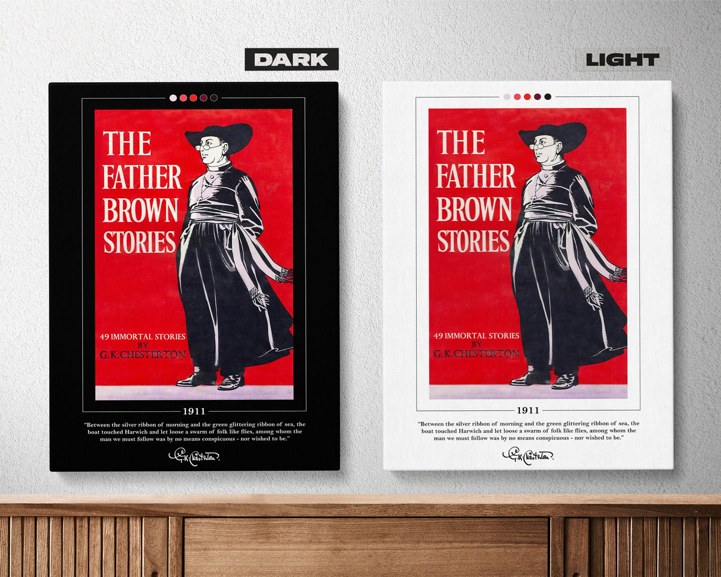 Father Brown Book Cover Poster | G. K. Chesterton, Father Brown Poster, Father Brown Print, Book Posters, Canvas Print, Book Lover Gift