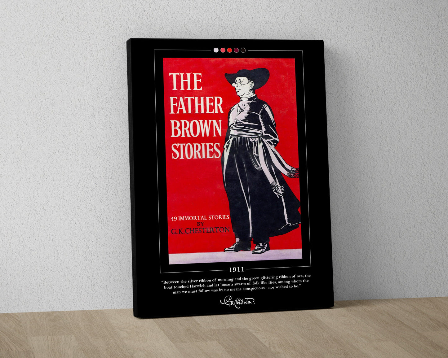 Father Brown Book Cover Poster | G. K. Chesterton, Father Brown Poster, Father Brown Print, Book Posters, Canvas Print, Book Lover Gift