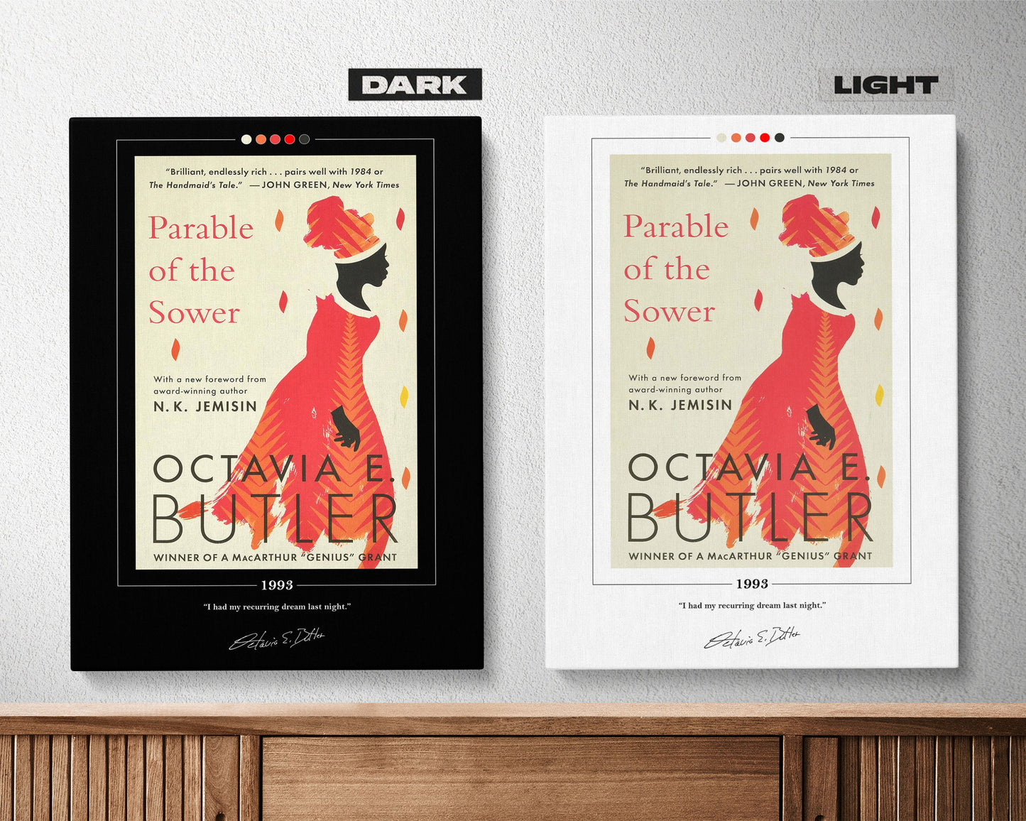 Parable of the Sower Book Cover Poster | Octavia E. Butler, Parable of the Sower Poster, Book Posters, Canvas Wall Art, Book Lover Gift