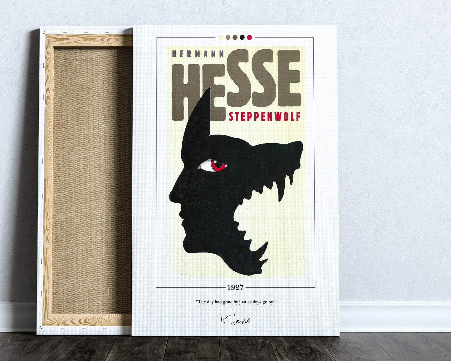Steppenwolf Book Cover Poster | Hermann Hesse, Steppenwolf Poster, Steppenwolf Print, Book Posters, Book Art, Canvas Print, Book Lover Gift
