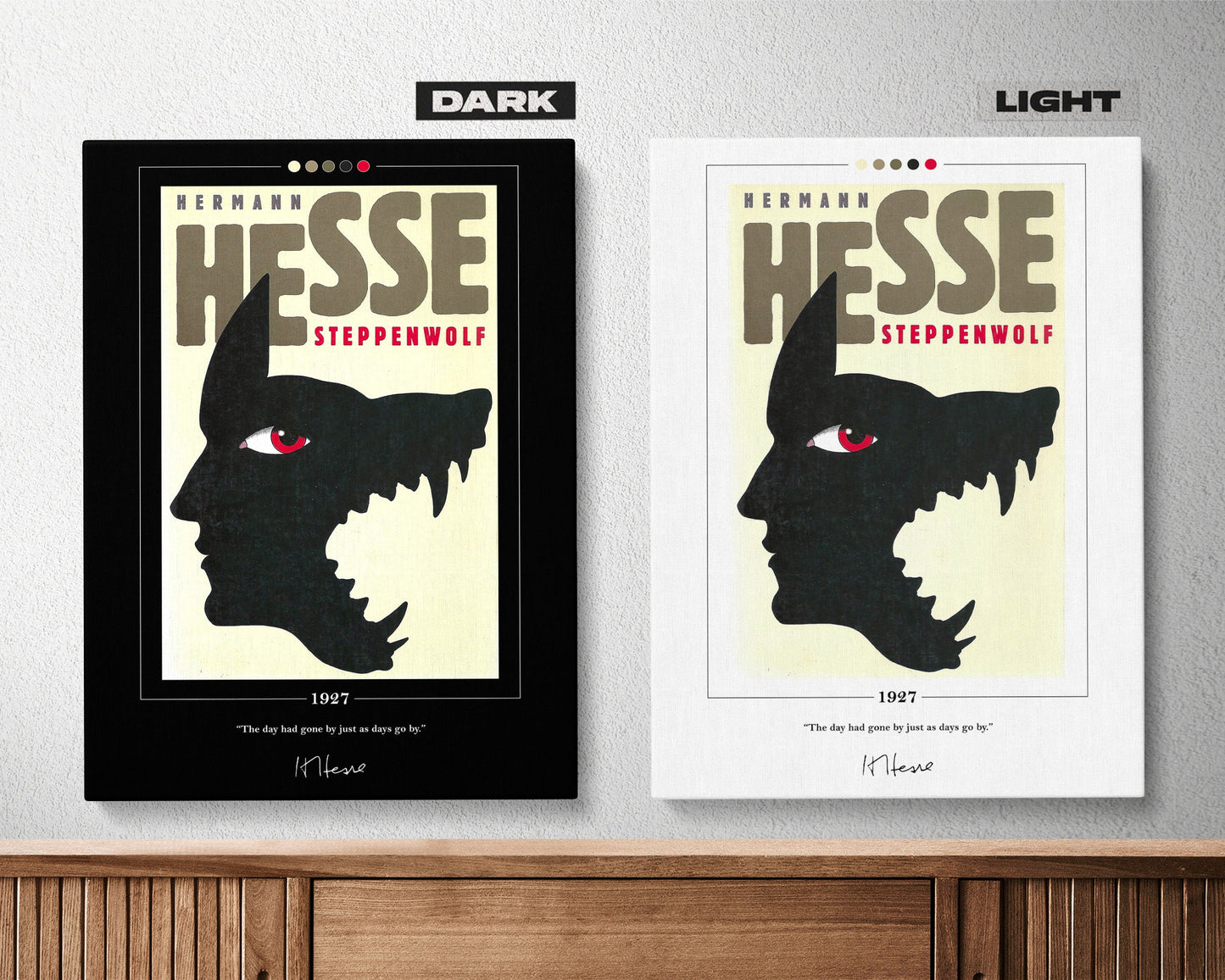 Steppenwolf Book Cover Poster | Hermann Hesse, Steppenwolf Poster, Steppenwolf Print, Book Posters, Book Art, Canvas Print, Book Lover Gift