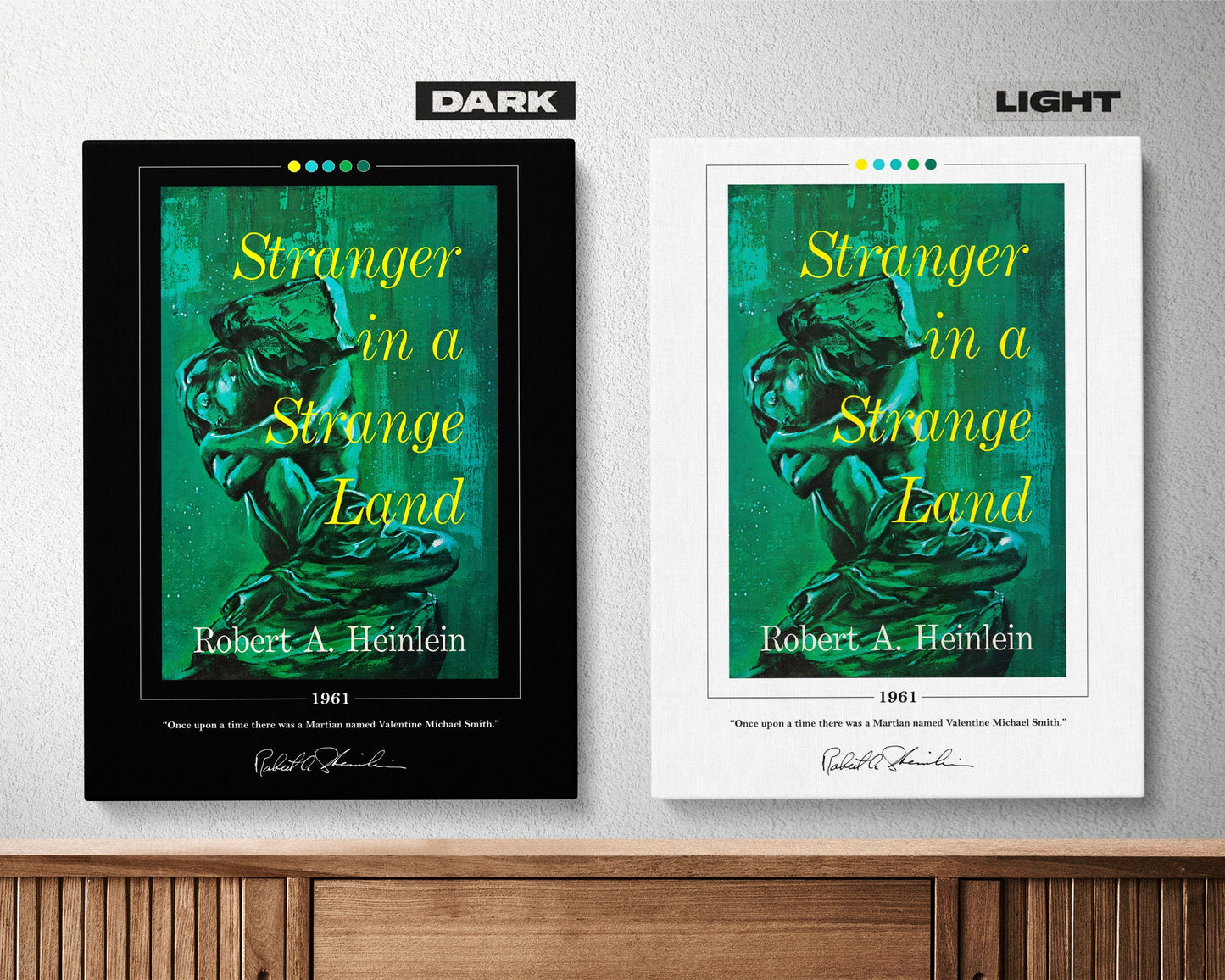 Stranger in a Strange Land Book Cover Poster | Robert A. Heinlein, Stranger in a Strange Land Poster, Book Posters, Canvas Wall Art