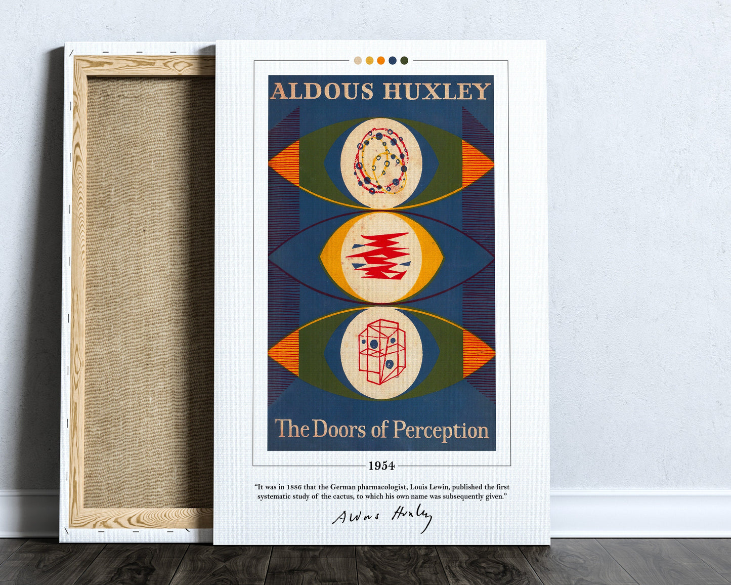 The Doors of Perception Book Cover Poster | Aldous Huxley, The Doors of Perception Poster, Book Posters, Canvas Wall Art, Book Lover Gift