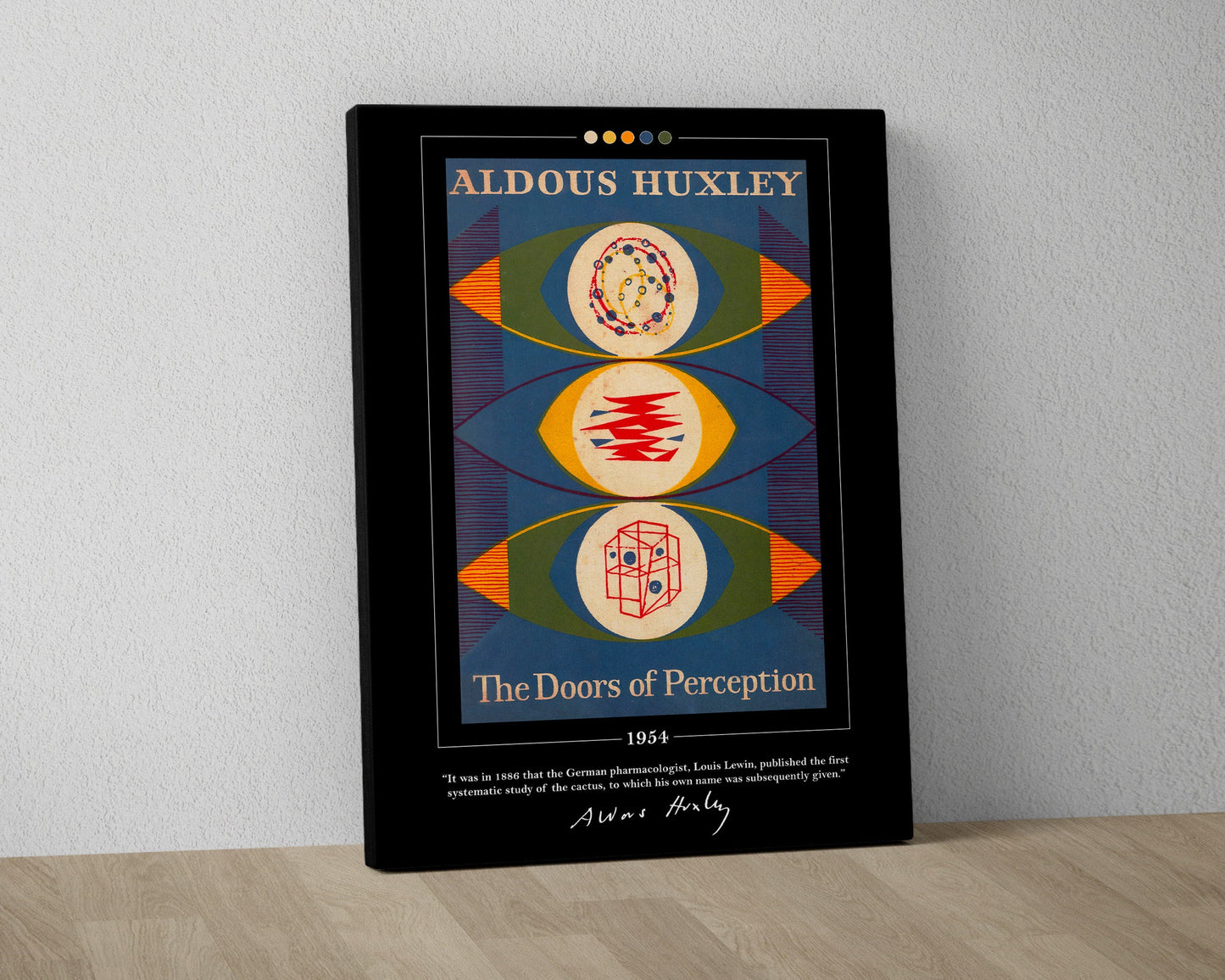 The Doors of Perception Book Cover Poster | Aldous Huxley, The Doors of Perception Poster, Book Posters, Canvas Wall Art, Book Lover Gift