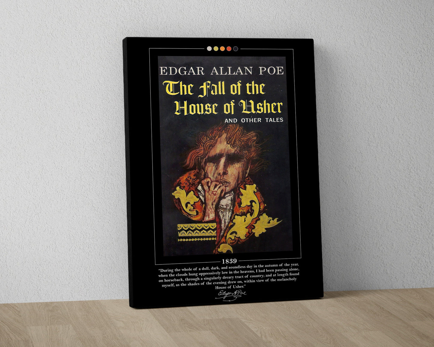 The Fall of the House of Usher Book Cover Poster | Edgar Allan Poe, The Fall of the House of Usher Poster, Book Posters, Canvas Wall Art