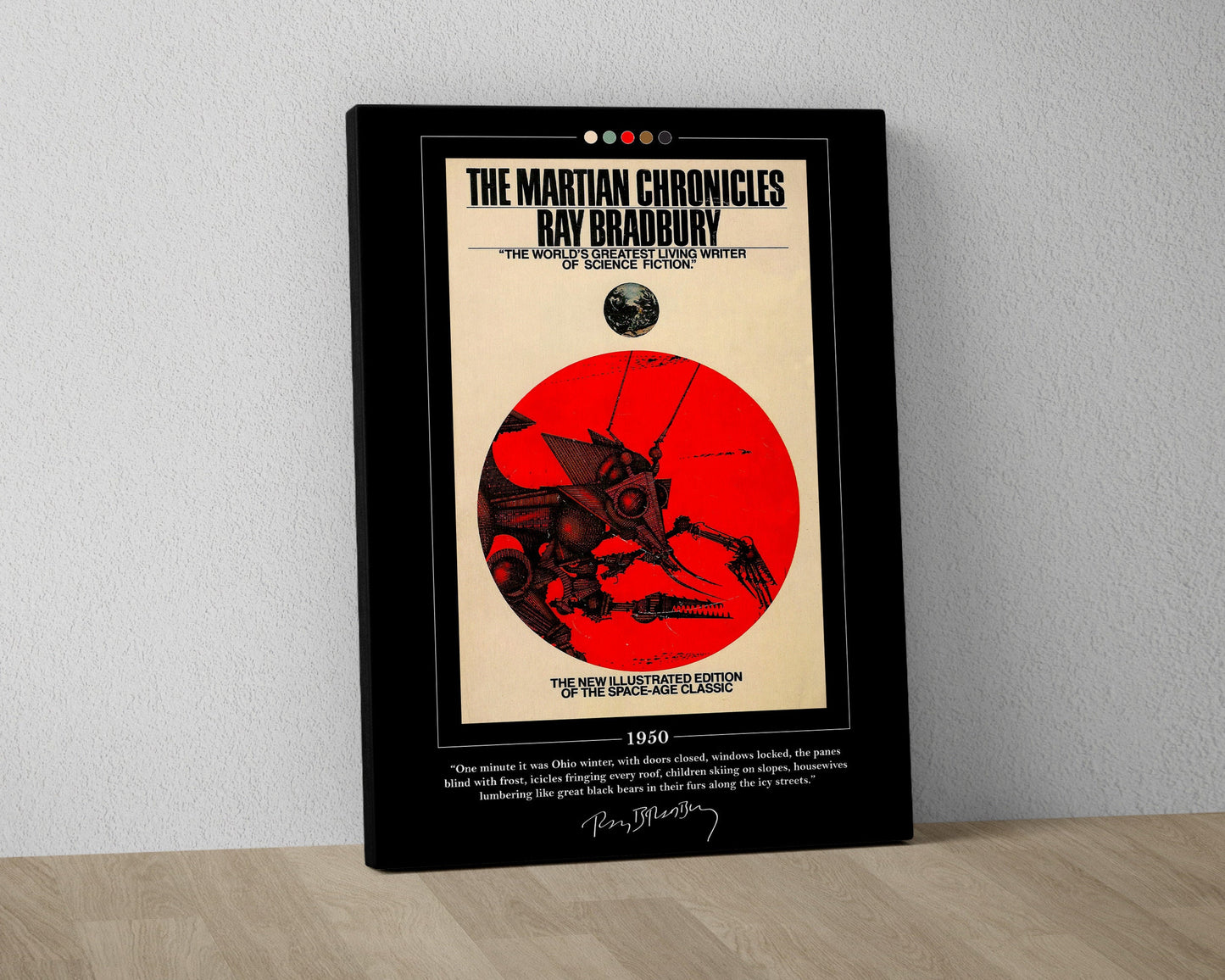 The Martian Chronicles Book Cover Poster | Ray Bradbury, The Martian Chronicles Poster, Book Posters, Canvas Wall Art, Book Lover Gift
