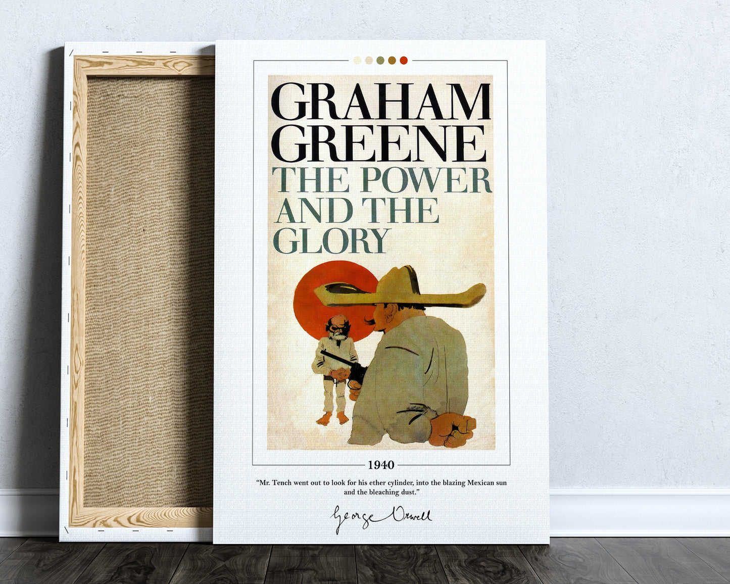 The Power and the Glory Book Cover Poster | Graham Greene, The Power and the Glory Poster, Book Posters, Canvas Wall Art, Book Lover Gift