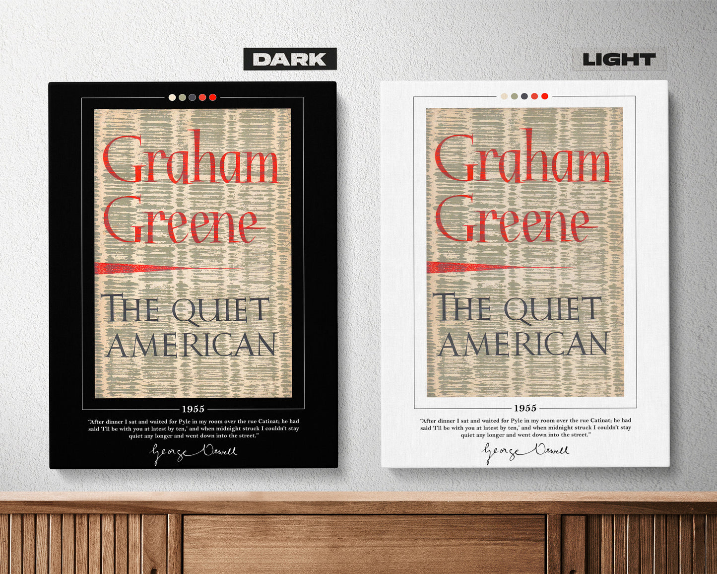 The Quiet American Book Cover Poster | Graham Greene, The Quiet American Poster, Book Posters, Canvas Wall Art, Book Art, Book Lover Gift