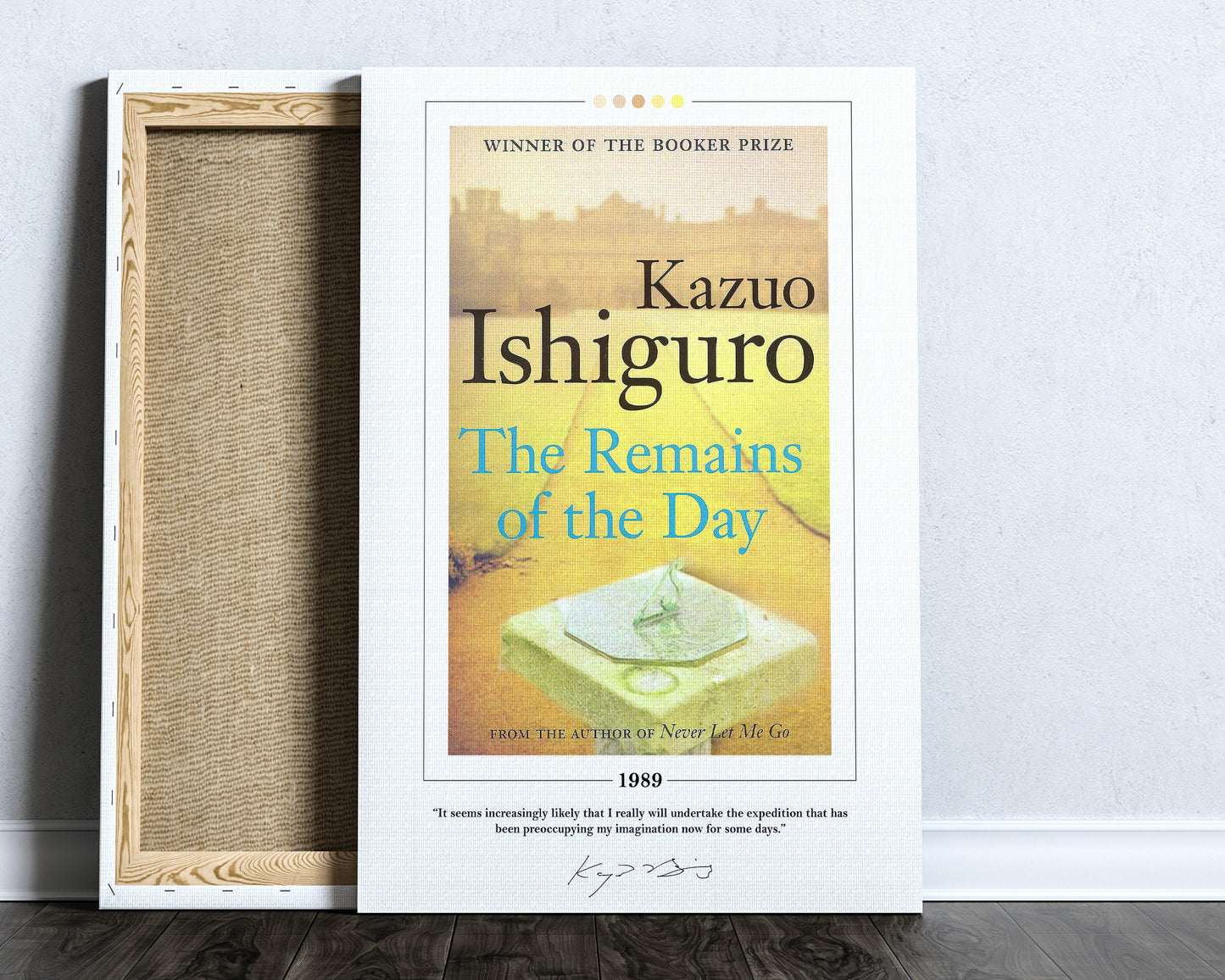 The Remains of the Day Book Cover Poster | Kazuo Ishiguro, The Remains of the Day Poster, Book Posters, Canvas Wall Art, Book Lover Gift