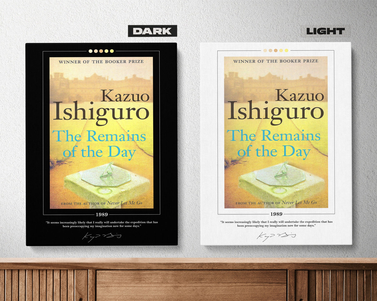 The Remains of the Day Book Cover Poster | Kazuo Ishiguro, The Remains of the Day Poster, Book Posters, Canvas Wall Art, Book Lover Gift