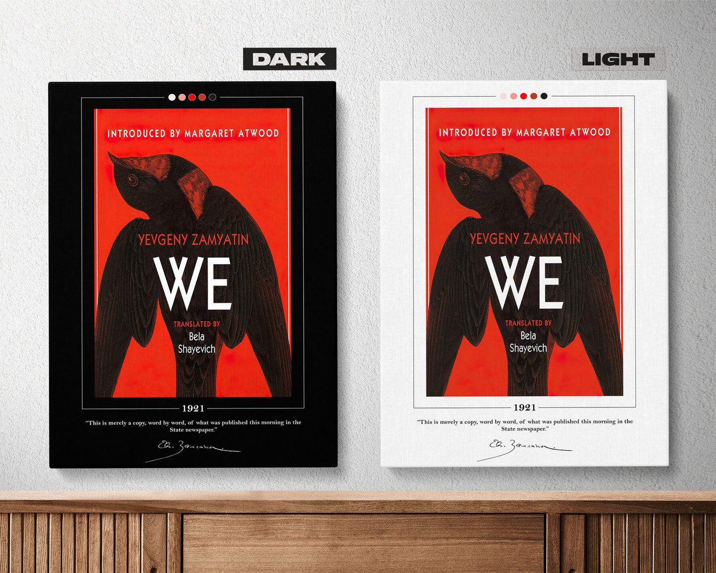 We Book Cover Poster | Yevgeny Zamyatin, We Poster, We Print, Book Posters, Canvas Wall Art, Book Art, Book Lover Gift