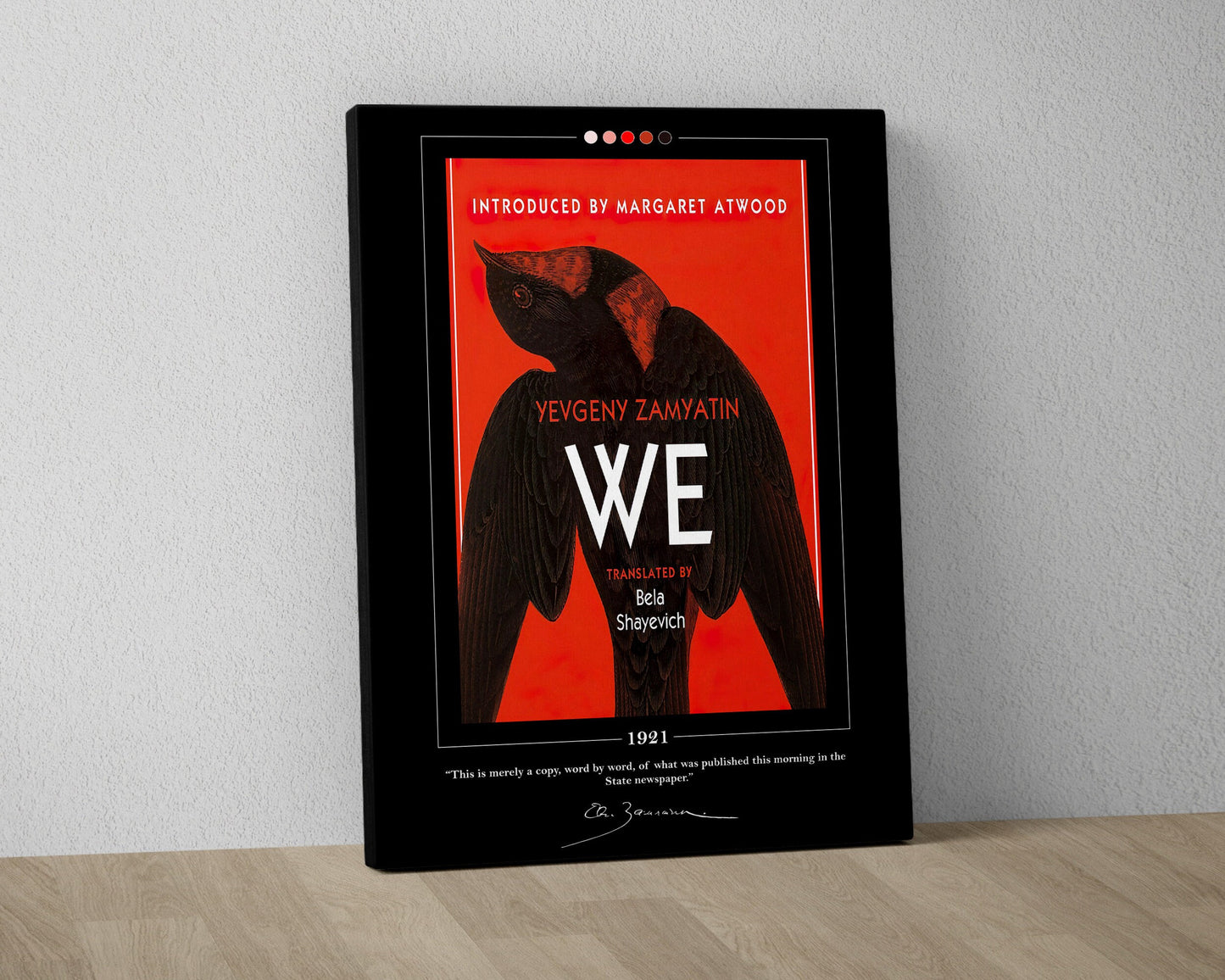 We Book Cover Poster | Yevgeny Zamyatin, We Poster, We Print, Book Posters, Canvas Wall Art, Book Art, Book Lover Gift