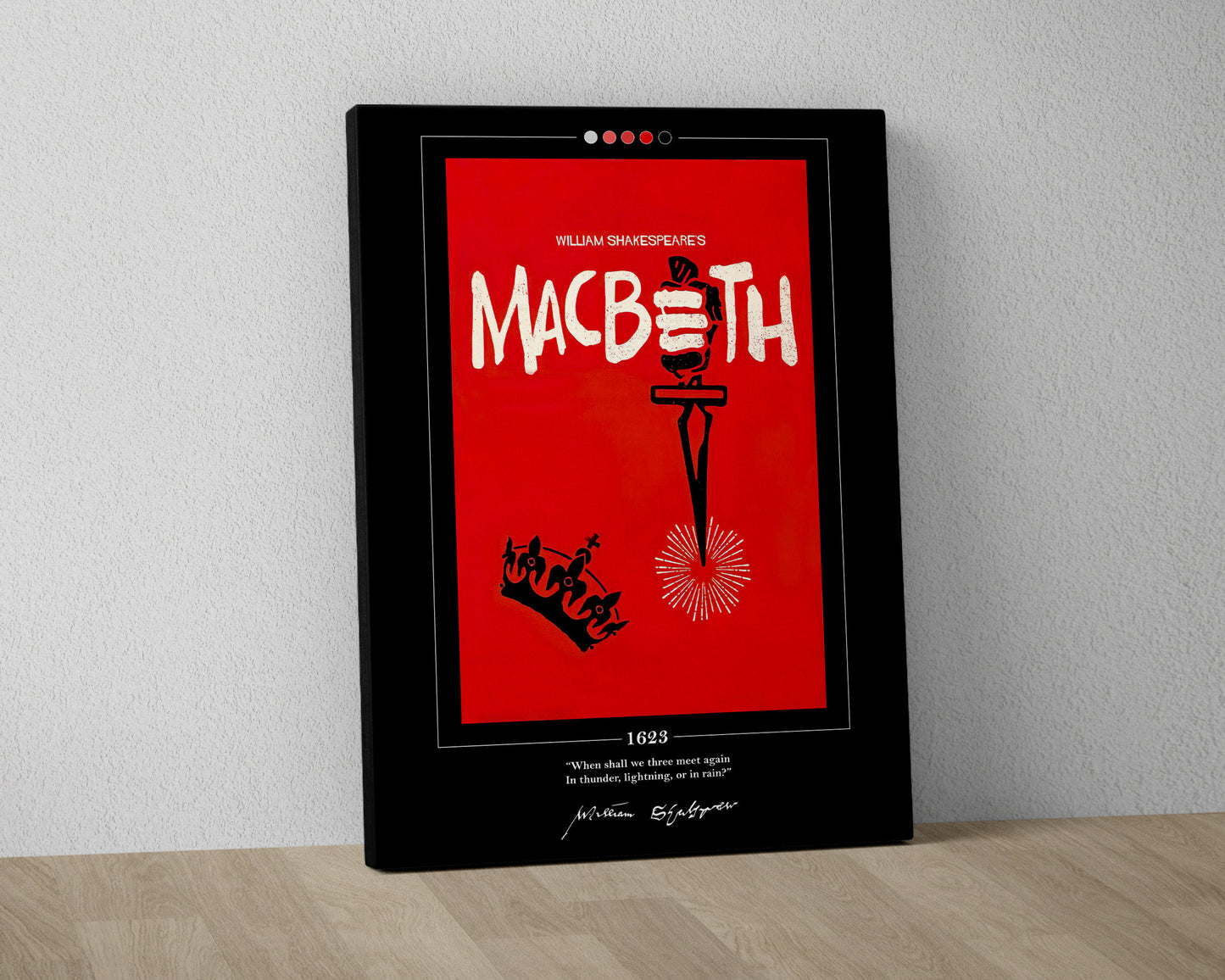 Macbeth Book Cover Poster | William Shakespeare, Macbeth Poster, Macbeth Print, Book Posters, Canvas Wall Art, Book Art, Book Lover Gift