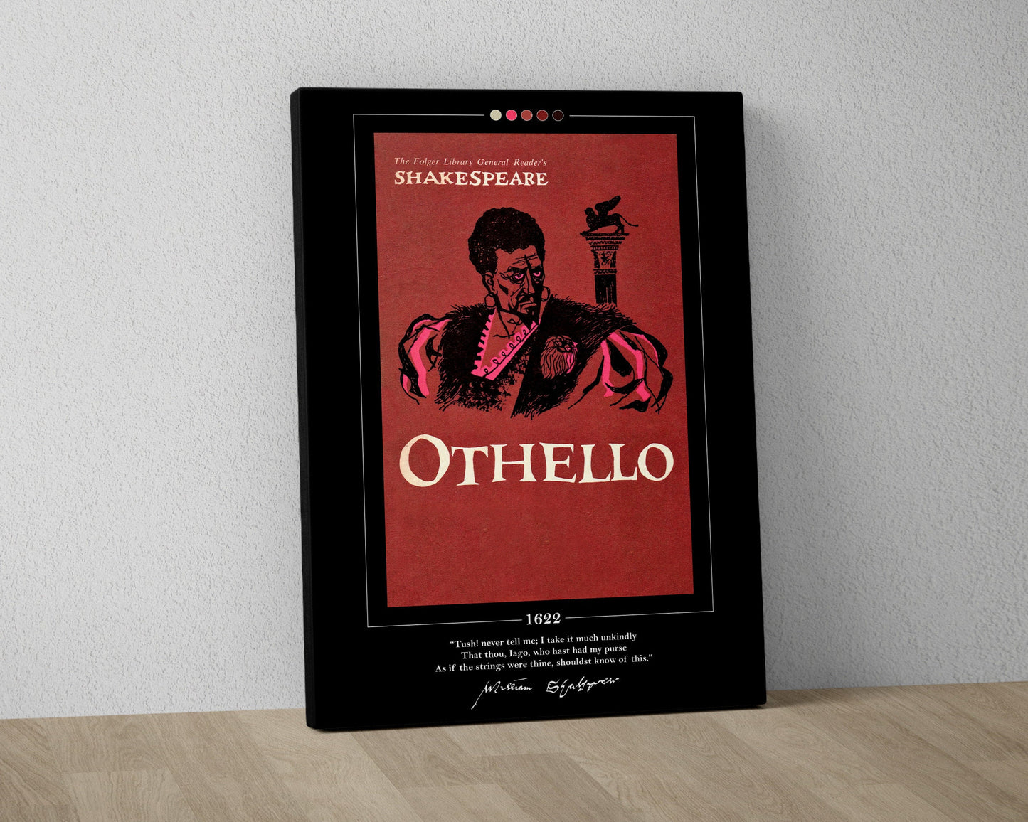 Othello Book Cover Poster | William Shakespeare, Othello Poster, Othello Print, Book Posters, Canvas Wall Art, Book Art, Book Lover Gift